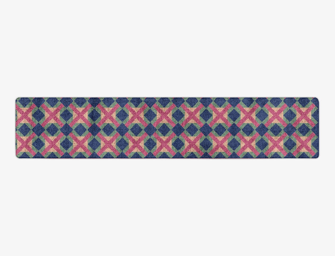 Griffon Geometric Runner Hand Tufted Bamboo Silk Custom Rug by Rug Artisan