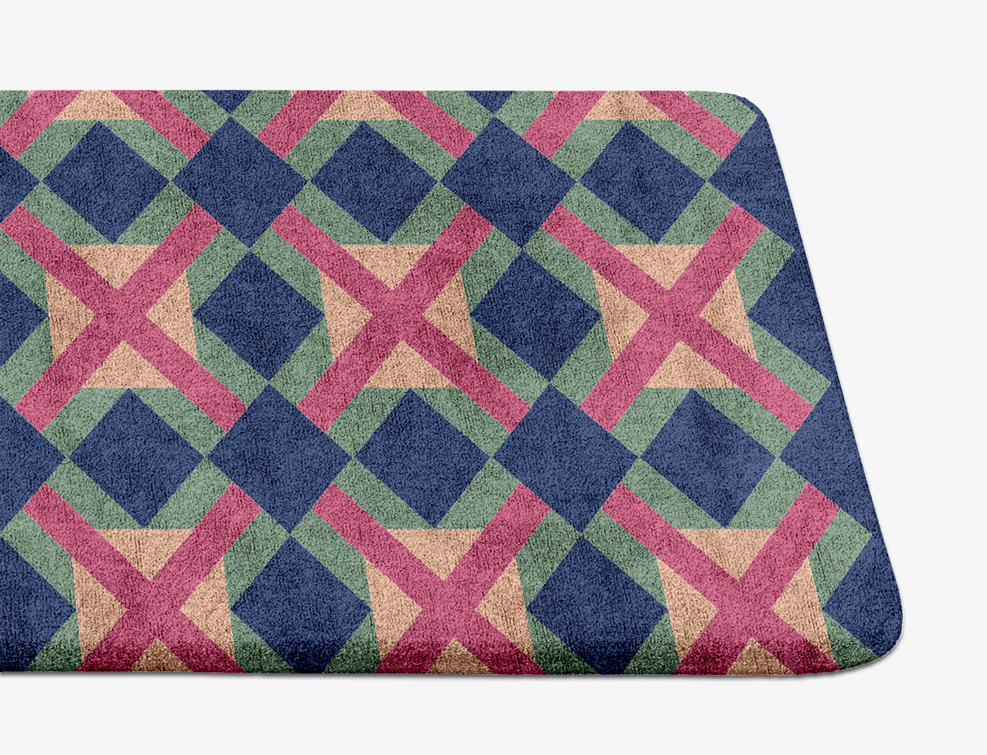 Griffon Geometric Runner Hand Tufted Bamboo Silk Custom Rug by Rug Artisan
