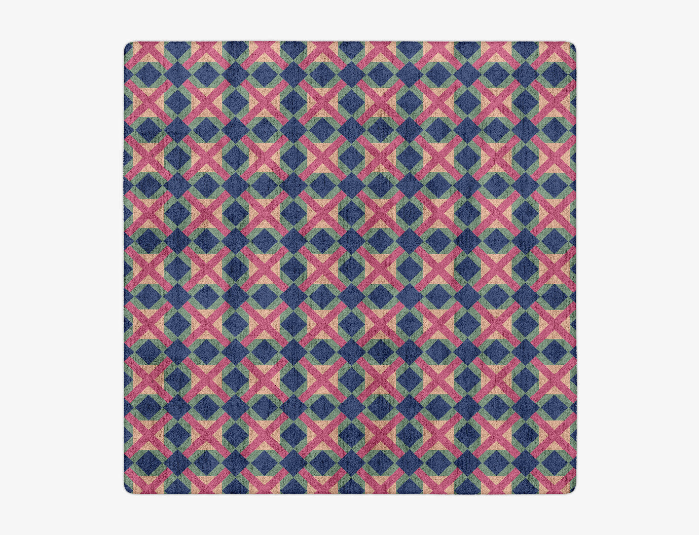 Griffon Geometric Square Hand Tufted Bamboo Silk Custom Rug by Rug Artisan