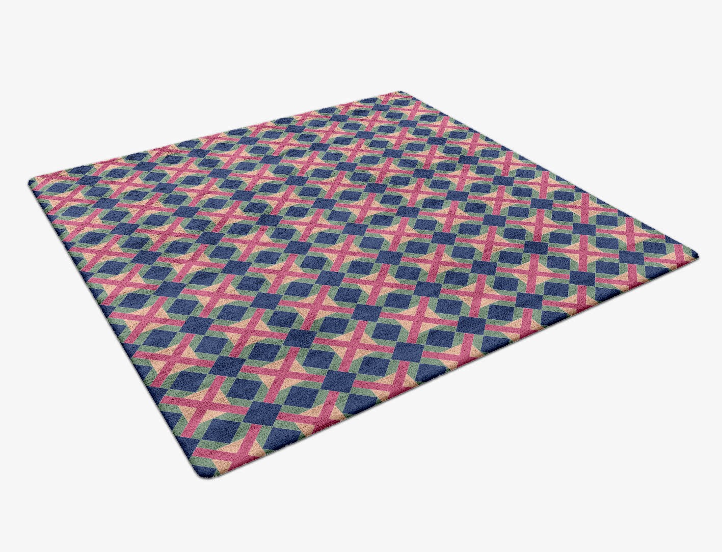 Griffon Geometric Square Hand Tufted Bamboo Silk Custom Rug by Rug Artisan