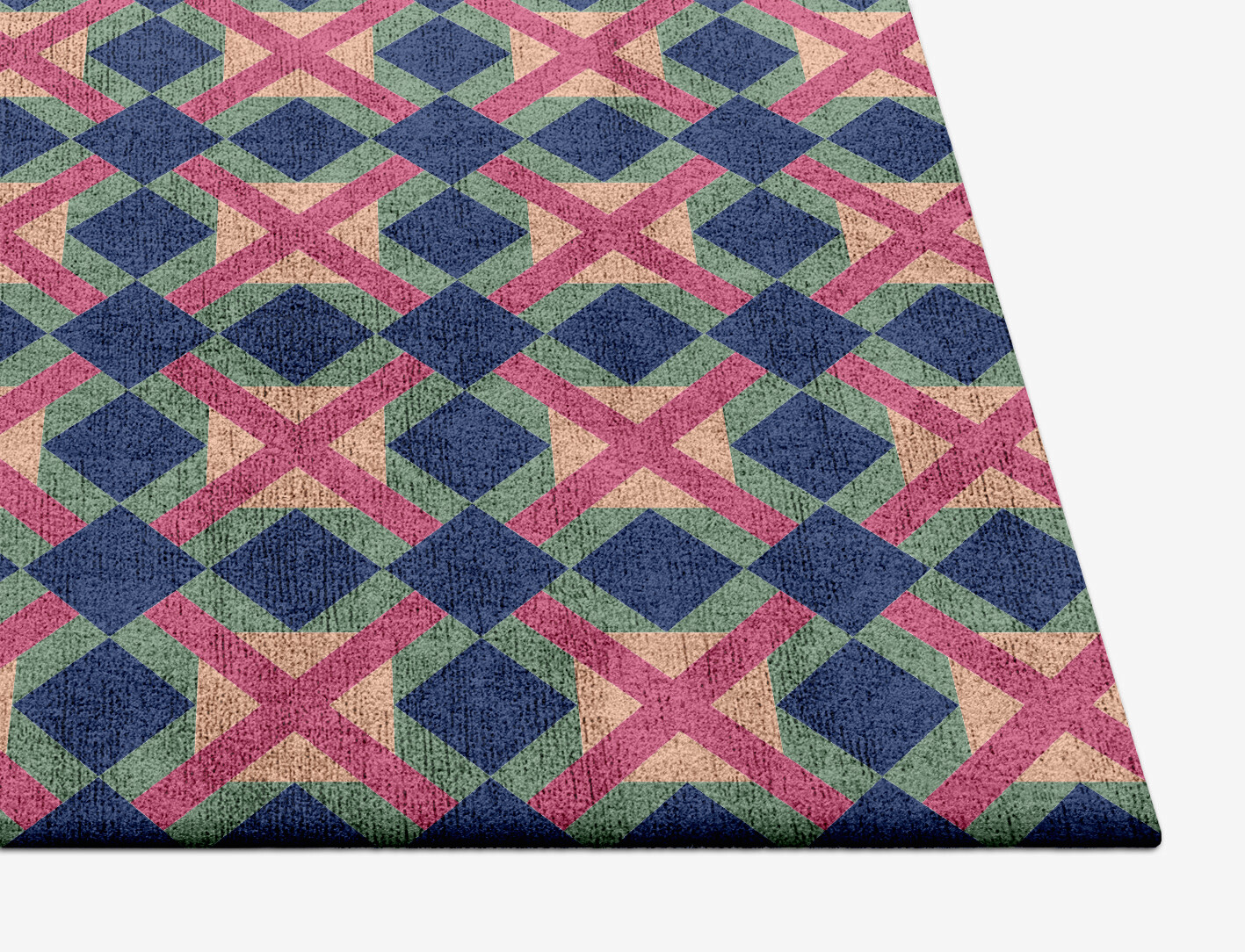 Griffon Geometric Square Hand Tufted Bamboo Silk Custom Rug by Rug Artisan