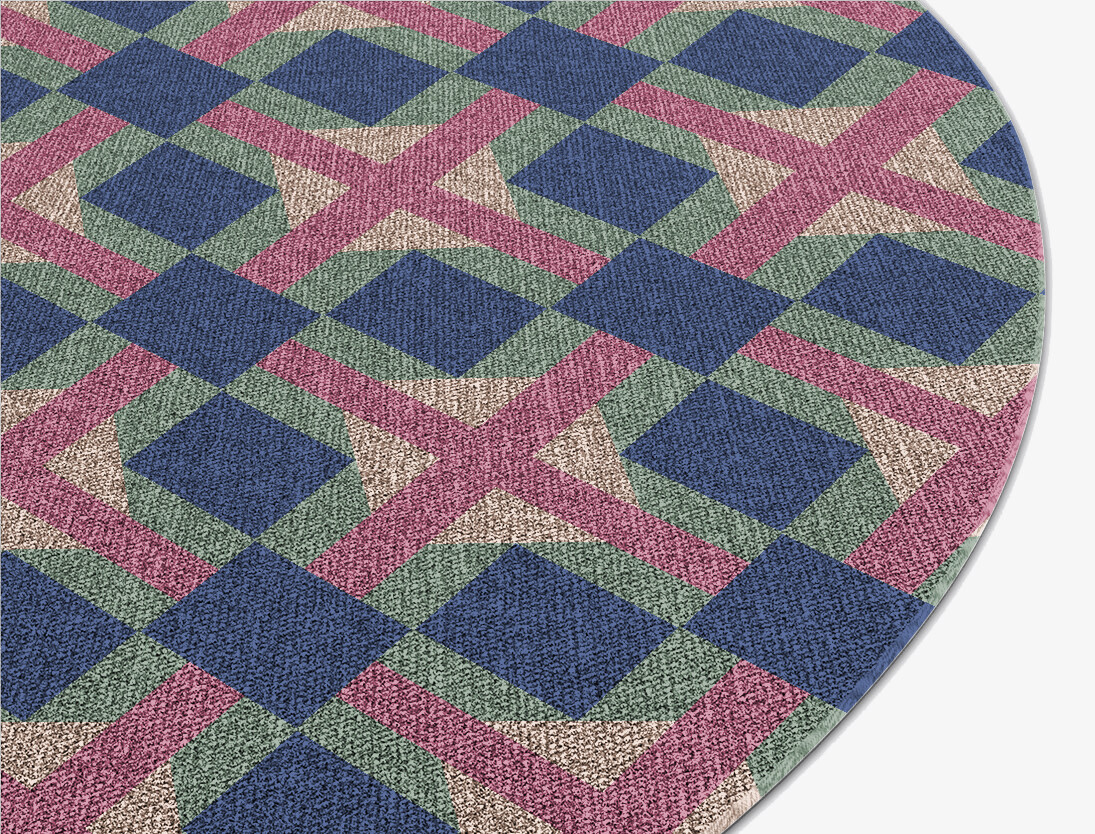 Griffon Geometric Oval Outdoor Recycled Yarn Custom Rug by Rug Artisan