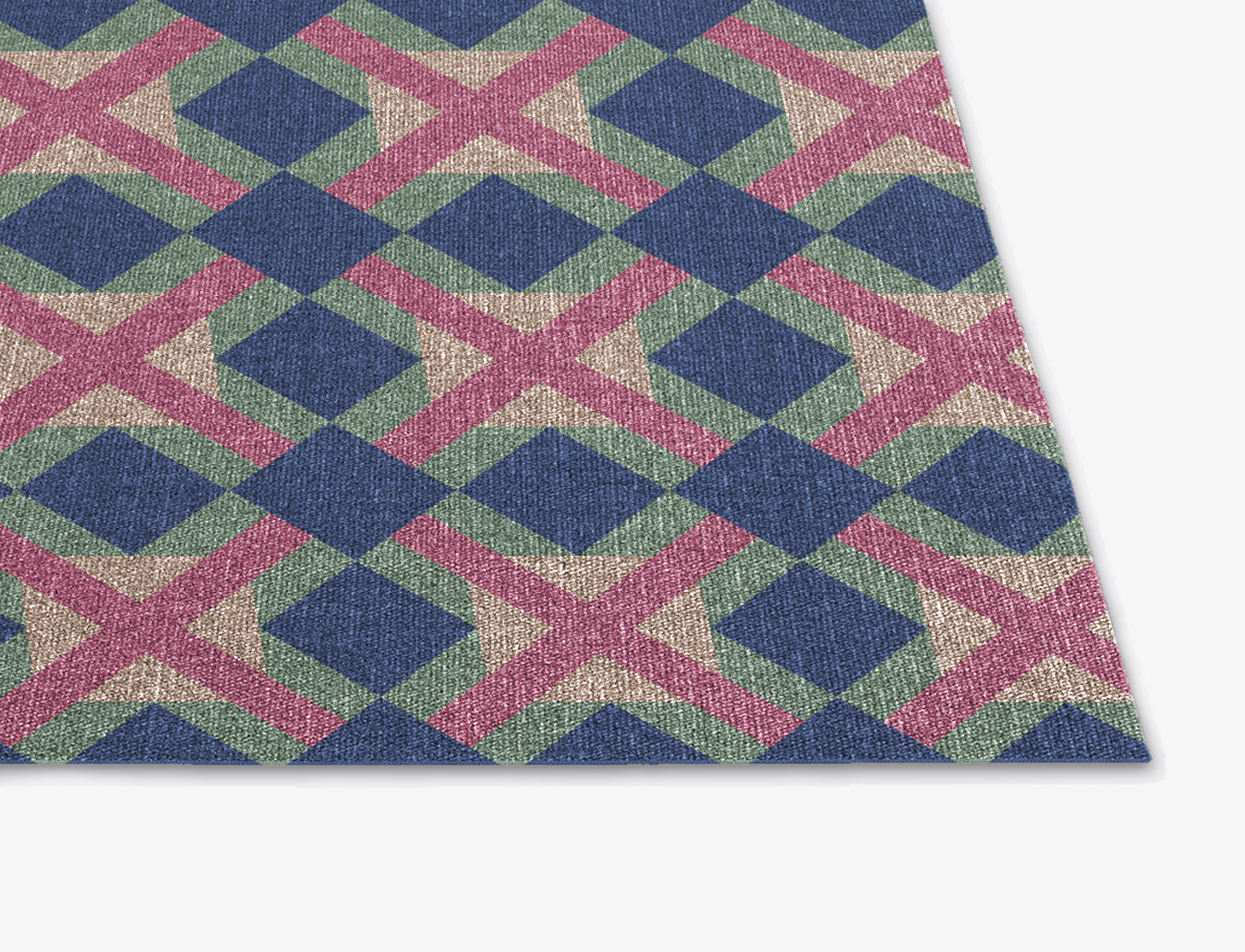 Griffon Geometric Square Outdoor Recycled Yarn Custom Rug by Rug Artisan