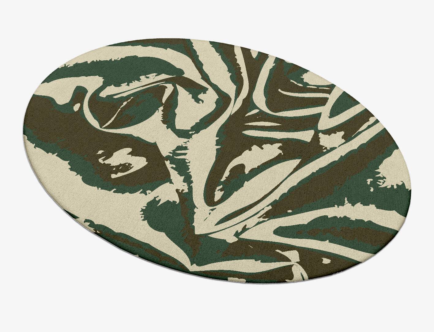 Griffoner Abstract Oval Hand Tufted Pure Wool Custom Rug by Rug Artisan