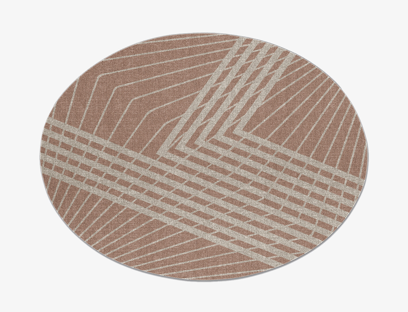 Grill Minimalist Oval Flatweave New Zealand Wool Custom Rug by Rug Artisan