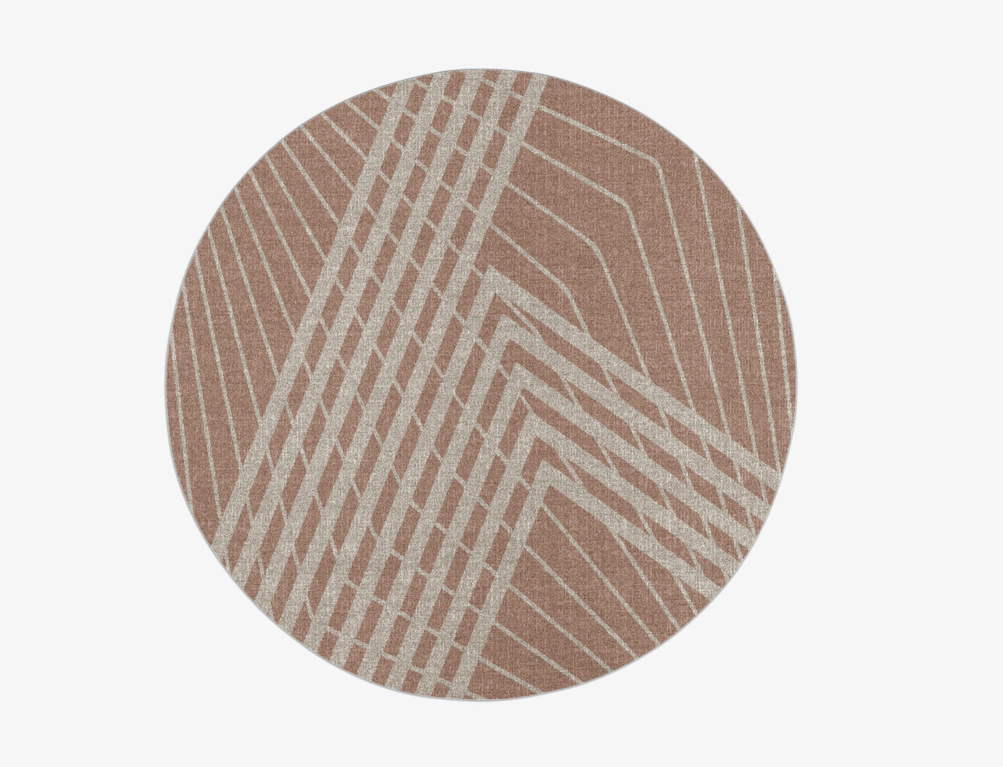 Grill Minimalist Round Flatweave New Zealand Wool Custom Rug by Rug Artisan
