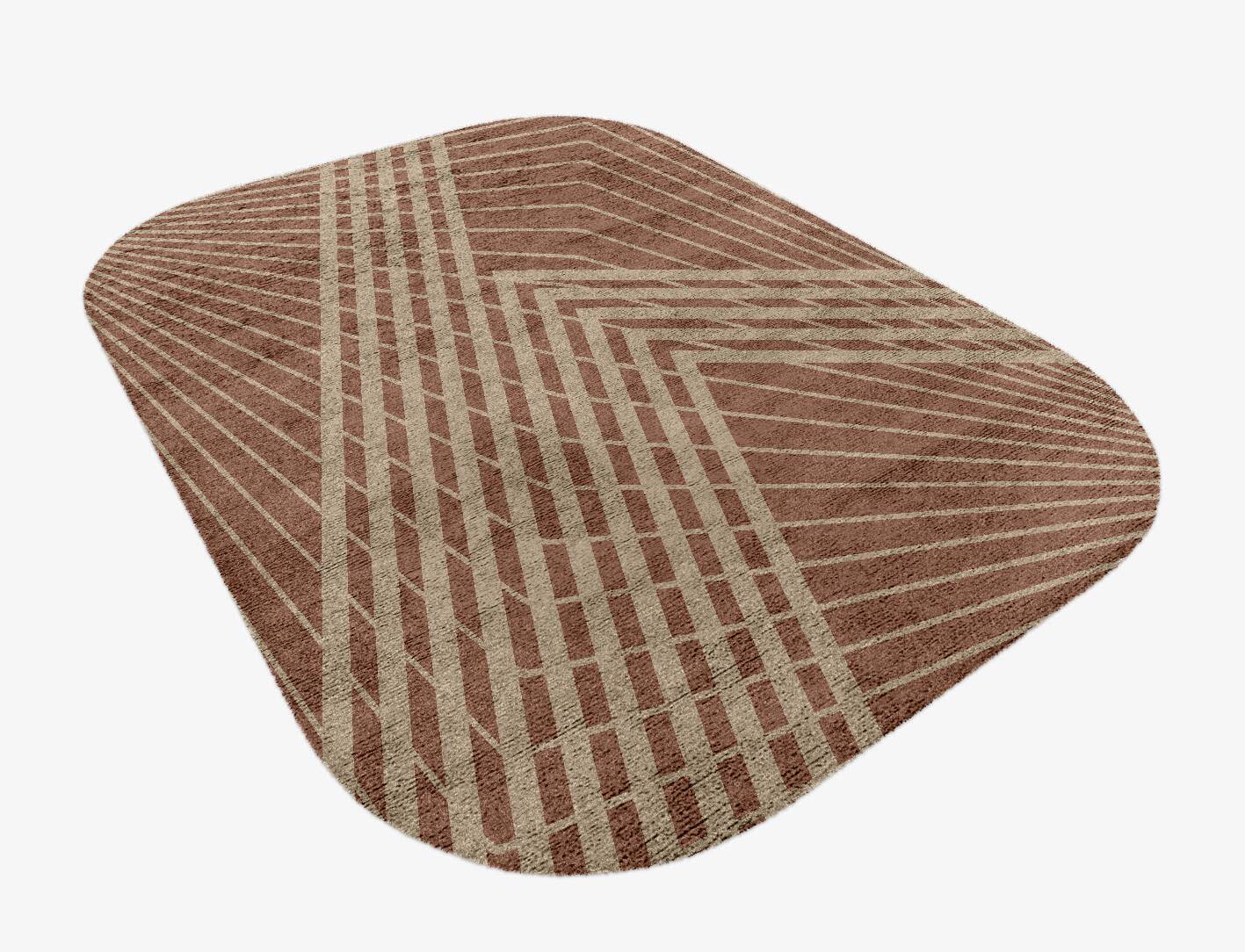 Grill Minimalist Oblong Hand Knotted Bamboo Silk Custom Rug by Rug Artisan
