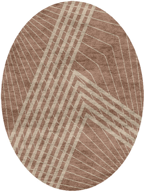 Grill Minimalist Oval Hand Knotted Bamboo Silk Custom Rug by Rug Artisan