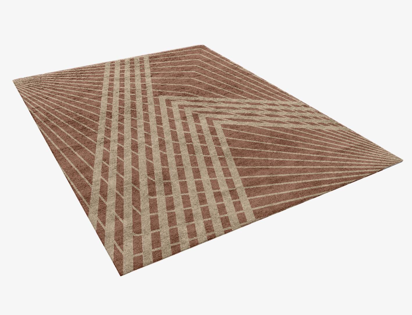 Grill Minimalist Rectangle Hand Knotted Bamboo Silk Custom Rug by Rug Artisan