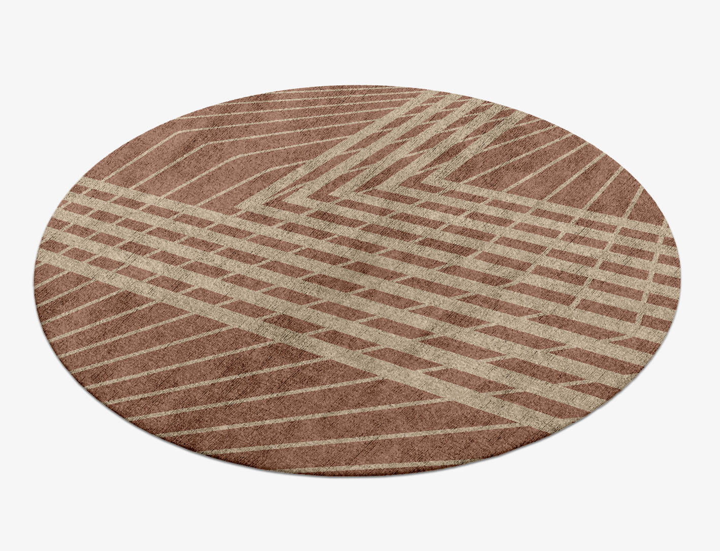 Grill Minimalist Round Hand Knotted Bamboo Silk Custom Rug by Rug Artisan