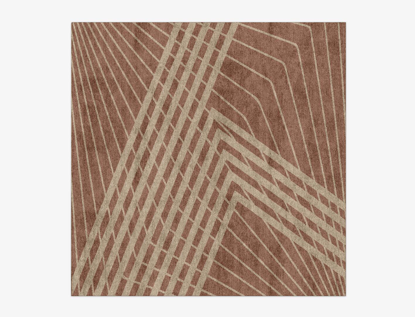 Grill Minimalist Square Hand Knotted Bamboo Silk Custom Rug by Rug Artisan