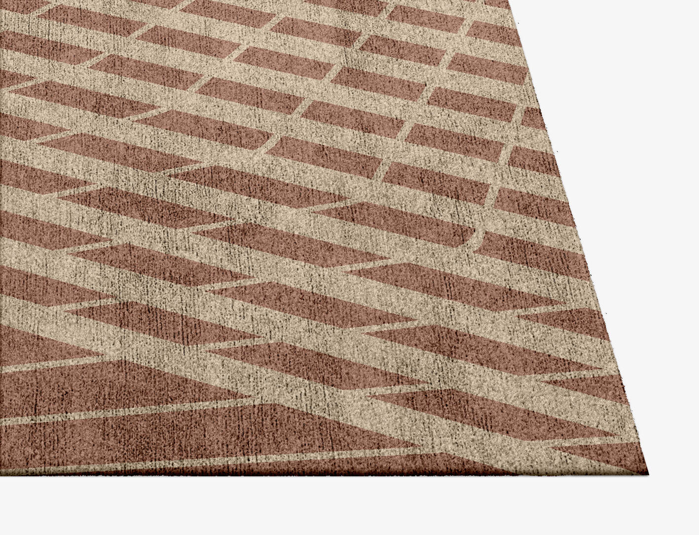 Grill Minimalist Square Hand Knotted Bamboo Silk Custom Rug by Rug Artisan