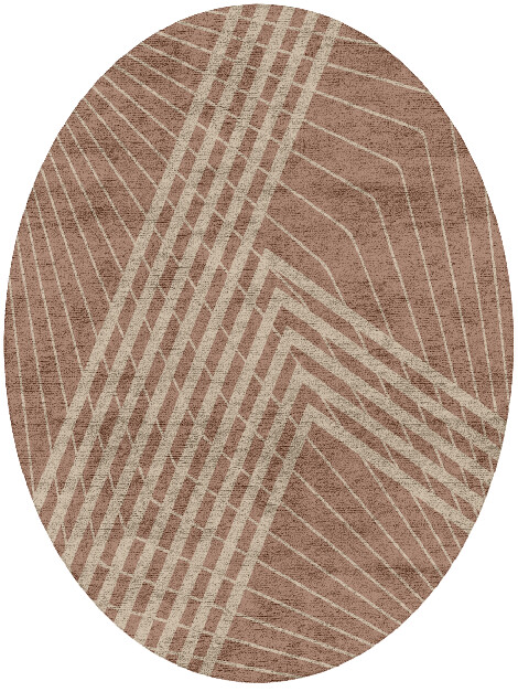 Grill Minimalist Oval Hand Tufted Bamboo Silk Custom Rug by Rug Artisan