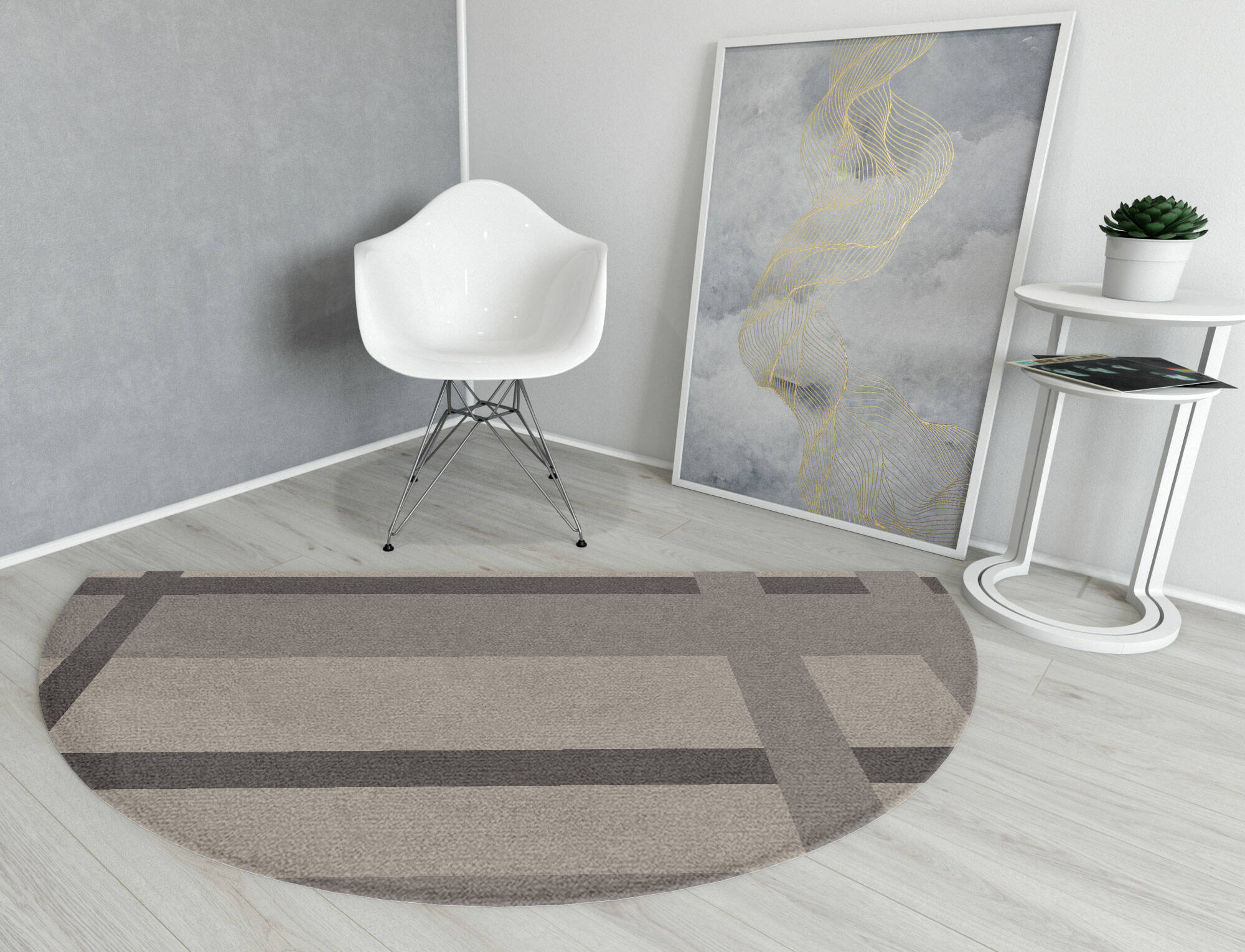 Grok  Halfmoon Hand Knotted Tibetan Wool Custom Rug by Rug Artisan