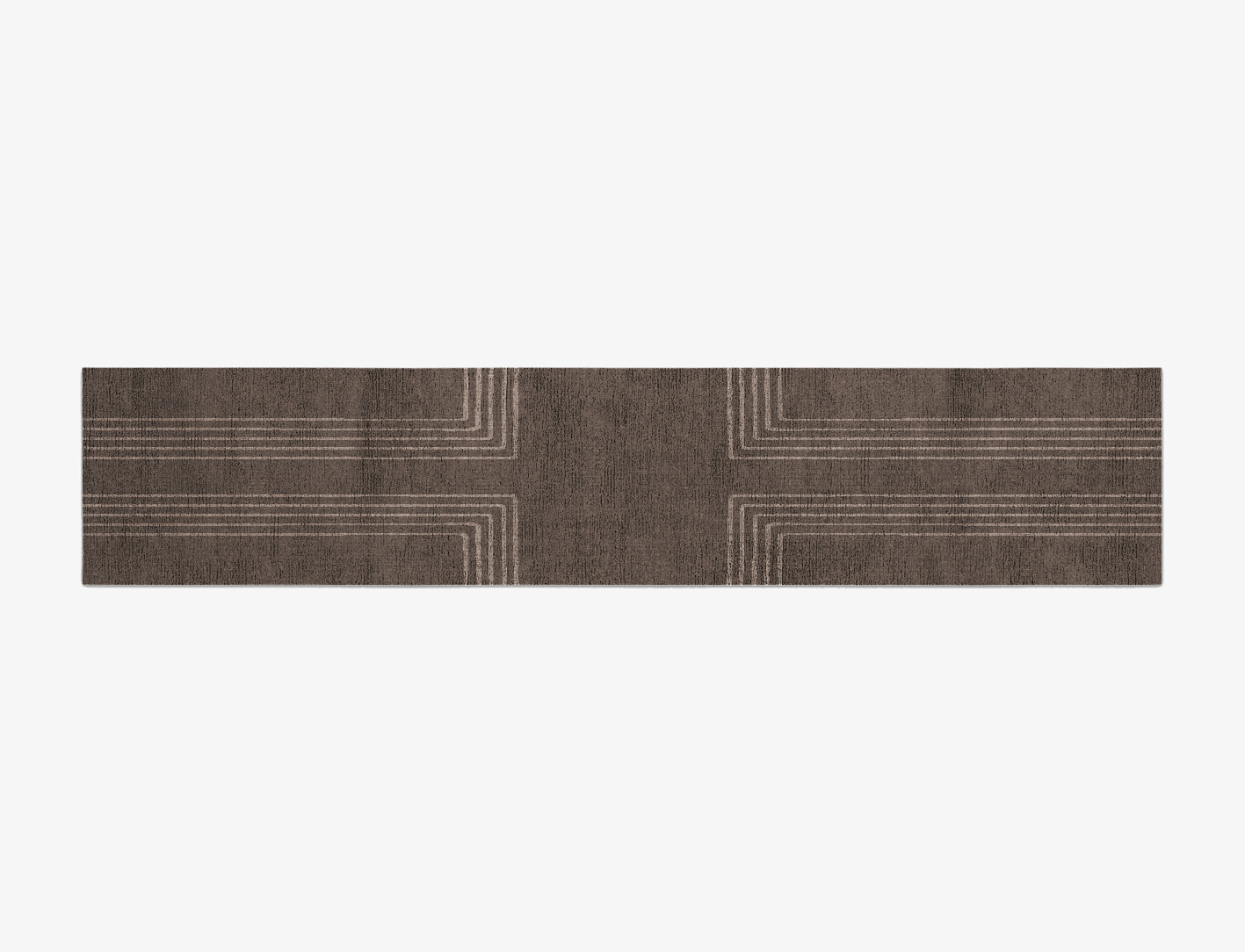 Groove Minimalist Runner Flatweave Bamboo Silk Custom Rug by Rug Artisan