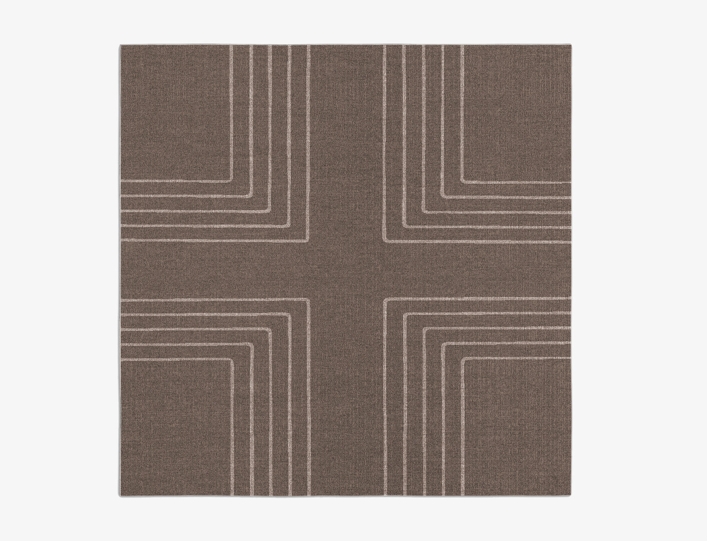 Groove Minimalist Square Flatweave New Zealand Wool Custom Rug by Rug Artisan
