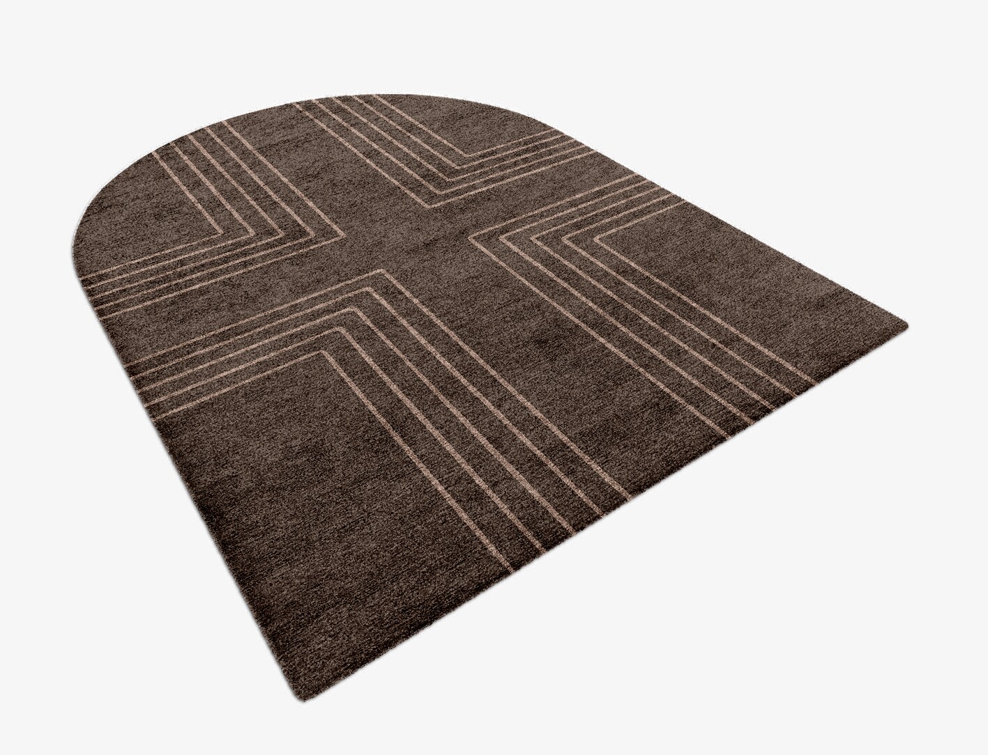 Groove Minimalist Arch Hand Knotted Bamboo Silk Custom Rug by Rug Artisan