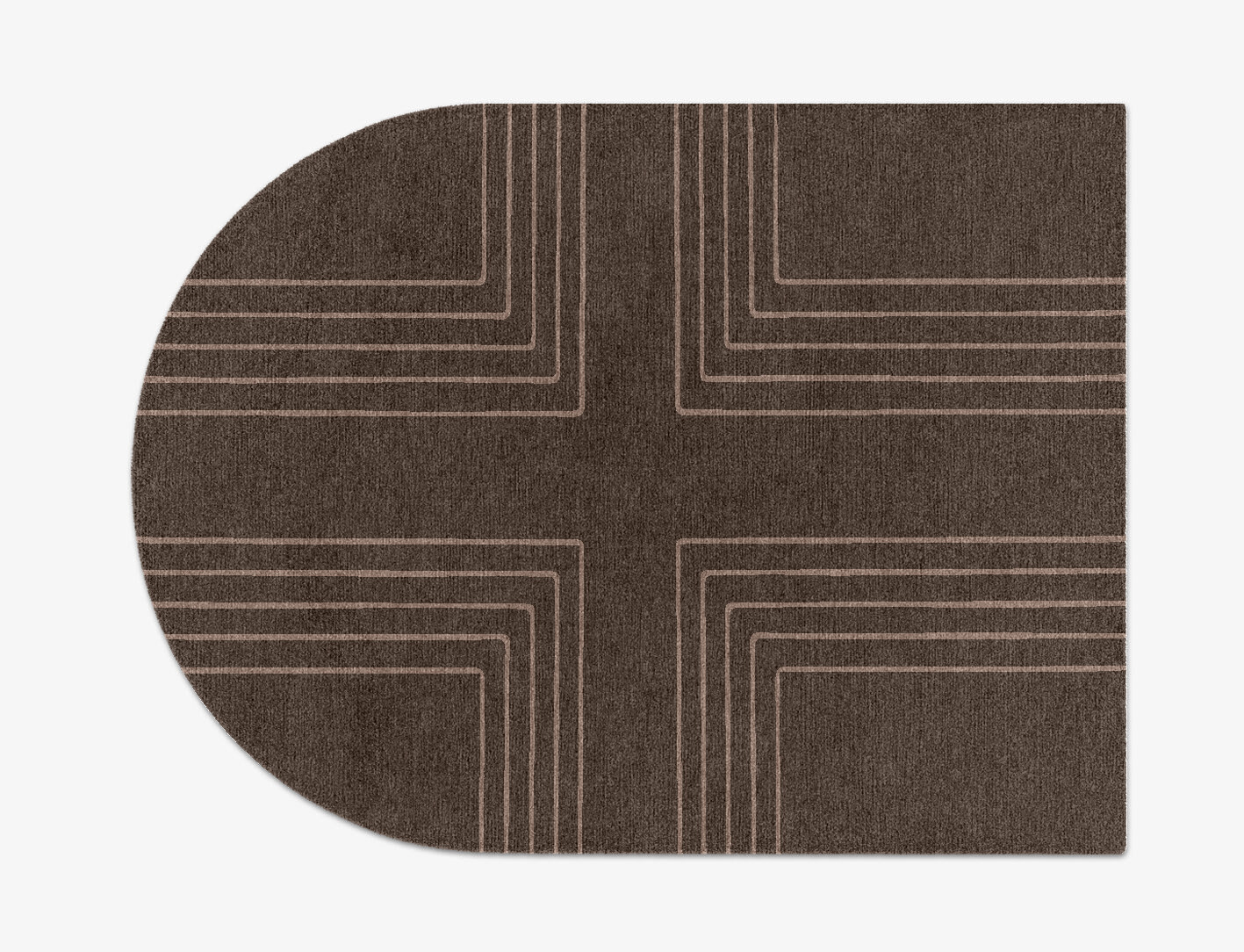 Groove Minimalist Arch Hand Knotted Tibetan Wool Custom Rug by Rug Artisan