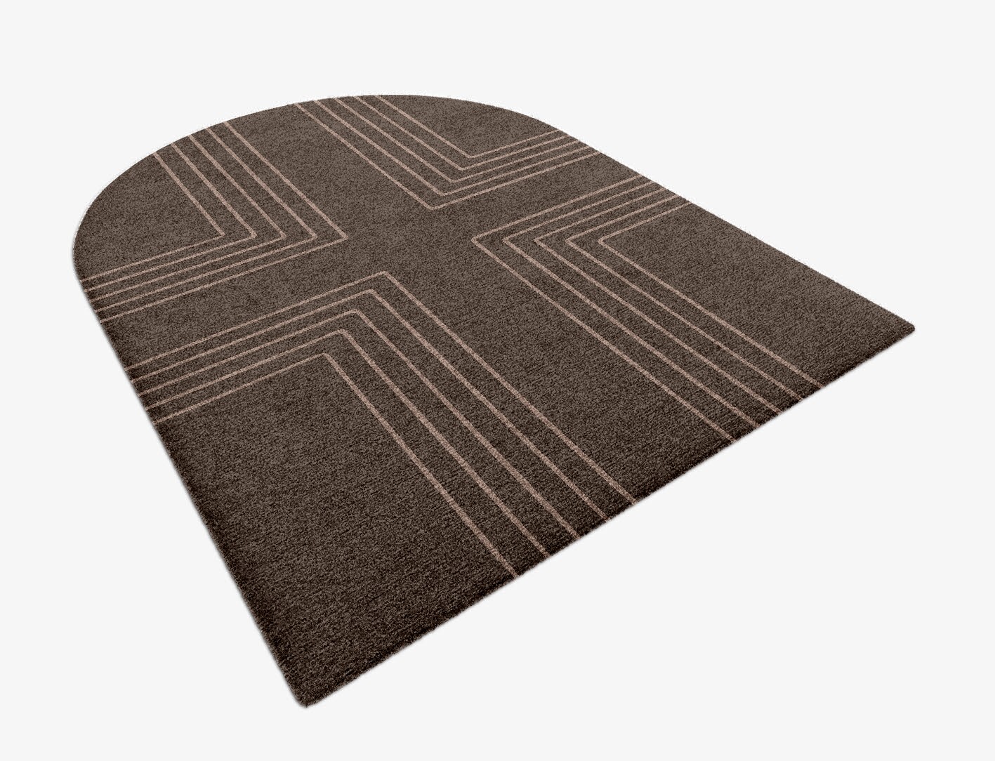 Groove Minimalist Arch Hand Knotted Tibetan Wool Custom Rug by Rug Artisan