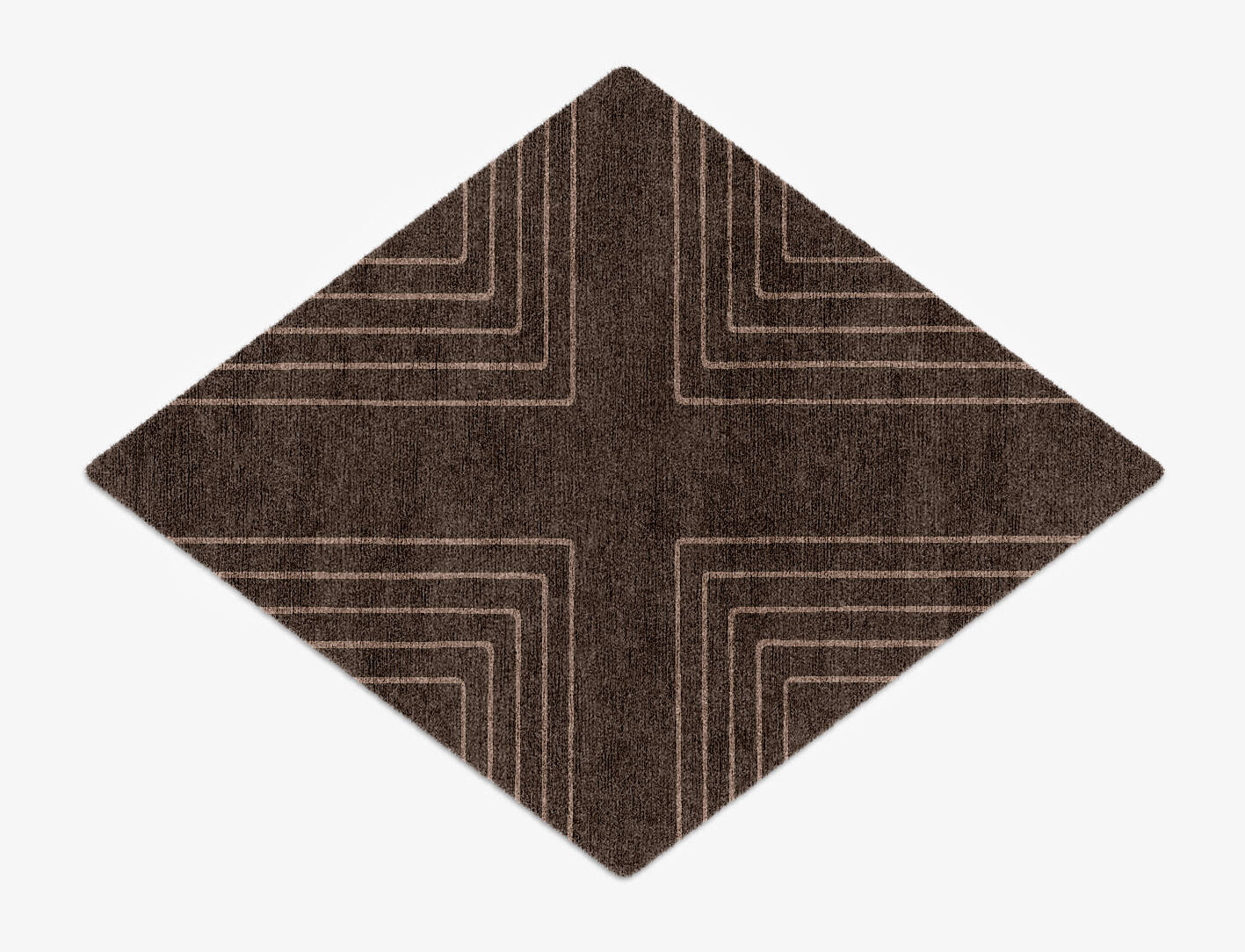 Groove Minimalist Diamond Hand Knotted Bamboo Silk Custom Rug by Rug Artisan