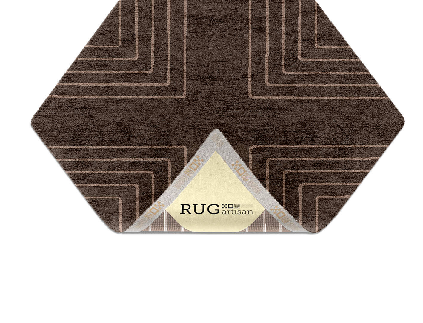 Groove Minimalist Diamond Hand Knotted Bamboo Silk Custom Rug by Rug Artisan