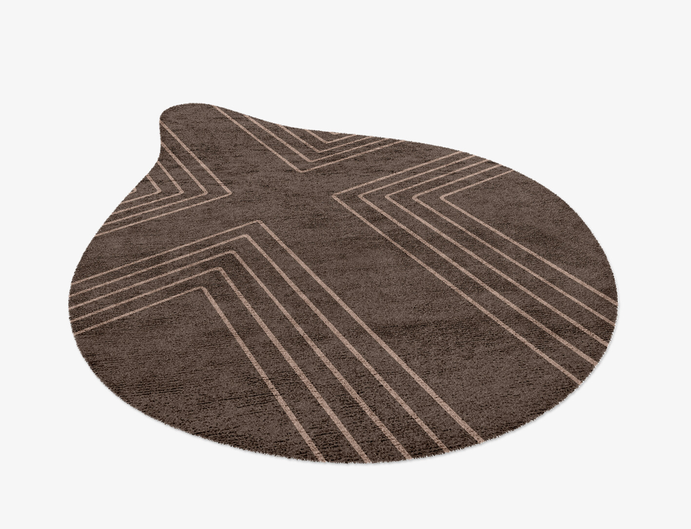 Groove Minimalist Drop Hand Knotted Bamboo Silk Custom Rug by Rug Artisan