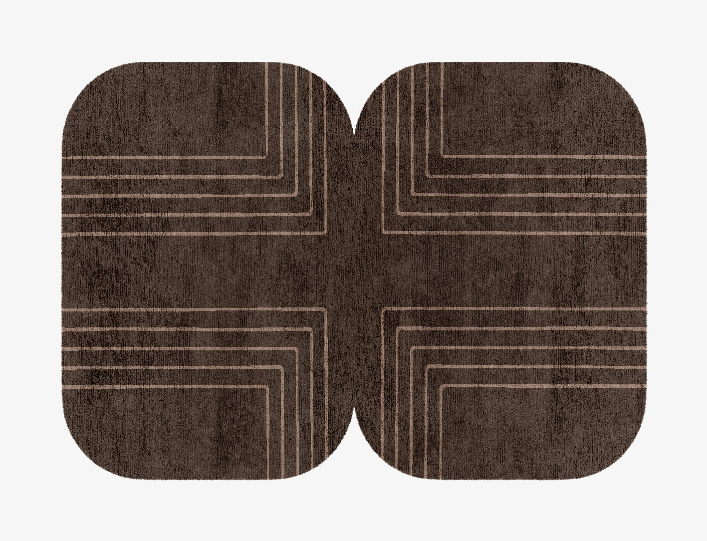 Groove Minimalist Eight Hand Knotted Bamboo Silk Custom Rug by Rug Artisan