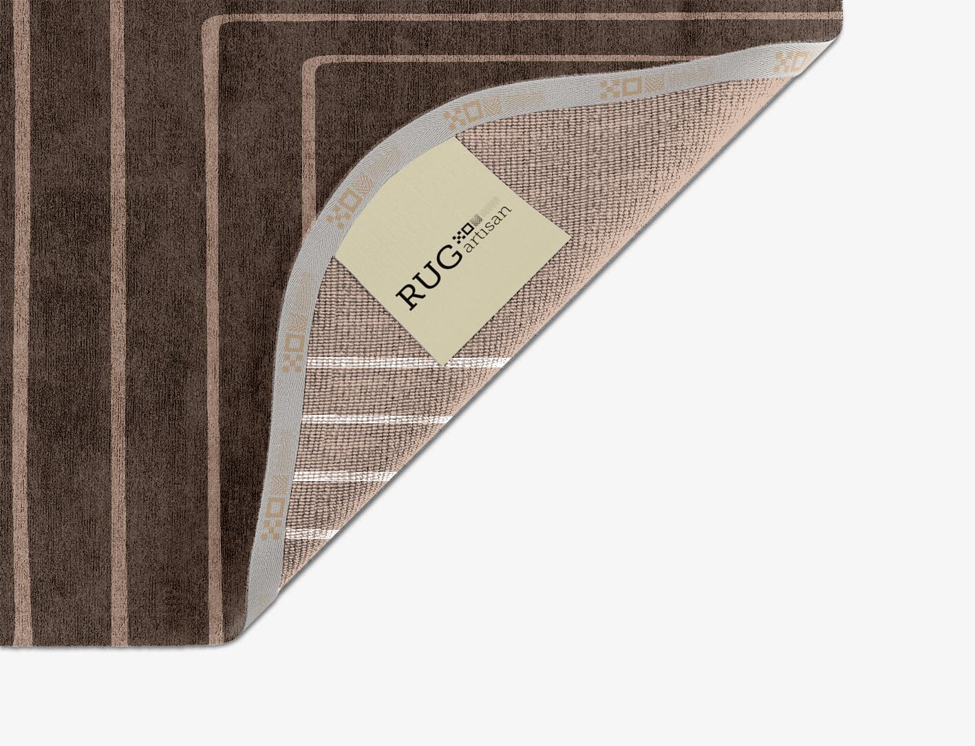 Groove Minimalist Oblong Hand Knotted Bamboo Silk Custom Rug by Rug Artisan