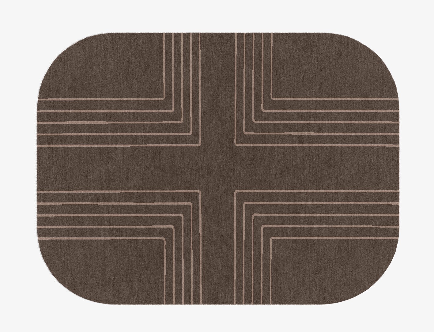 Groove Minimalist Oblong Hand Knotted Tibetan Wool Custom Rug by Rug Artisan