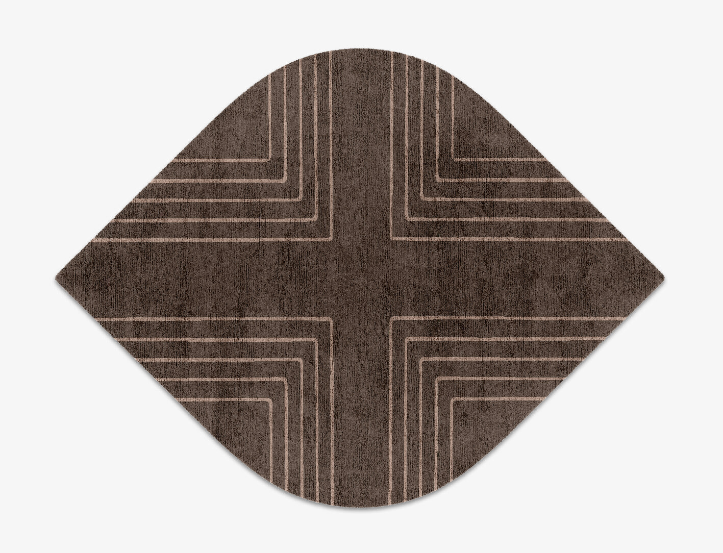Groove Minimalist Ogee Hand Knotted Bamboo Silk Custom Rug by Rug Artisan