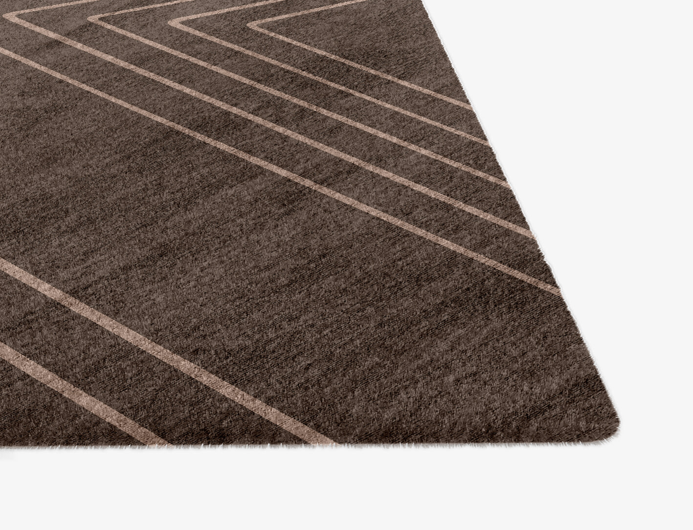 Groove Minimalist Ogee Hand Knotted Bamboo Silk Custom Rug by Rug Artisan