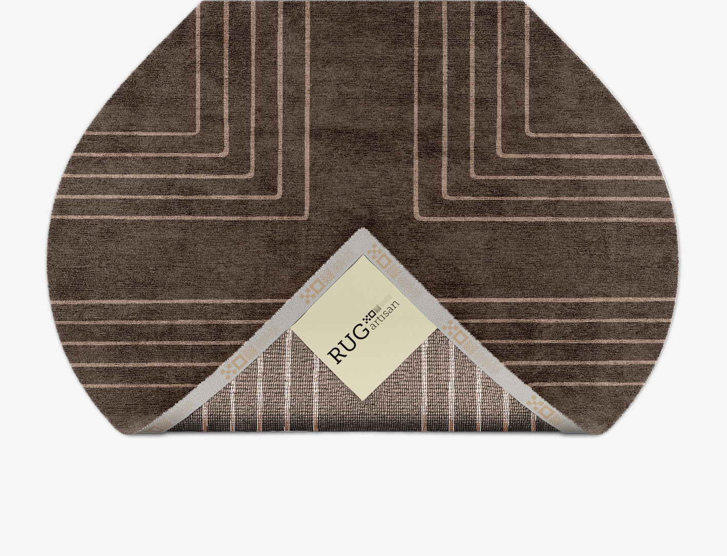Groove Minimalist Ogee Hand Knotted Bamboo Silk Custom Rug by Rug Artisan