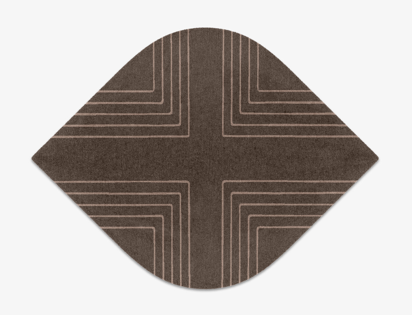 Groove Minimalist Ogee Hand Knotted Tibetan Wool Custom Rug by Rug Artisan