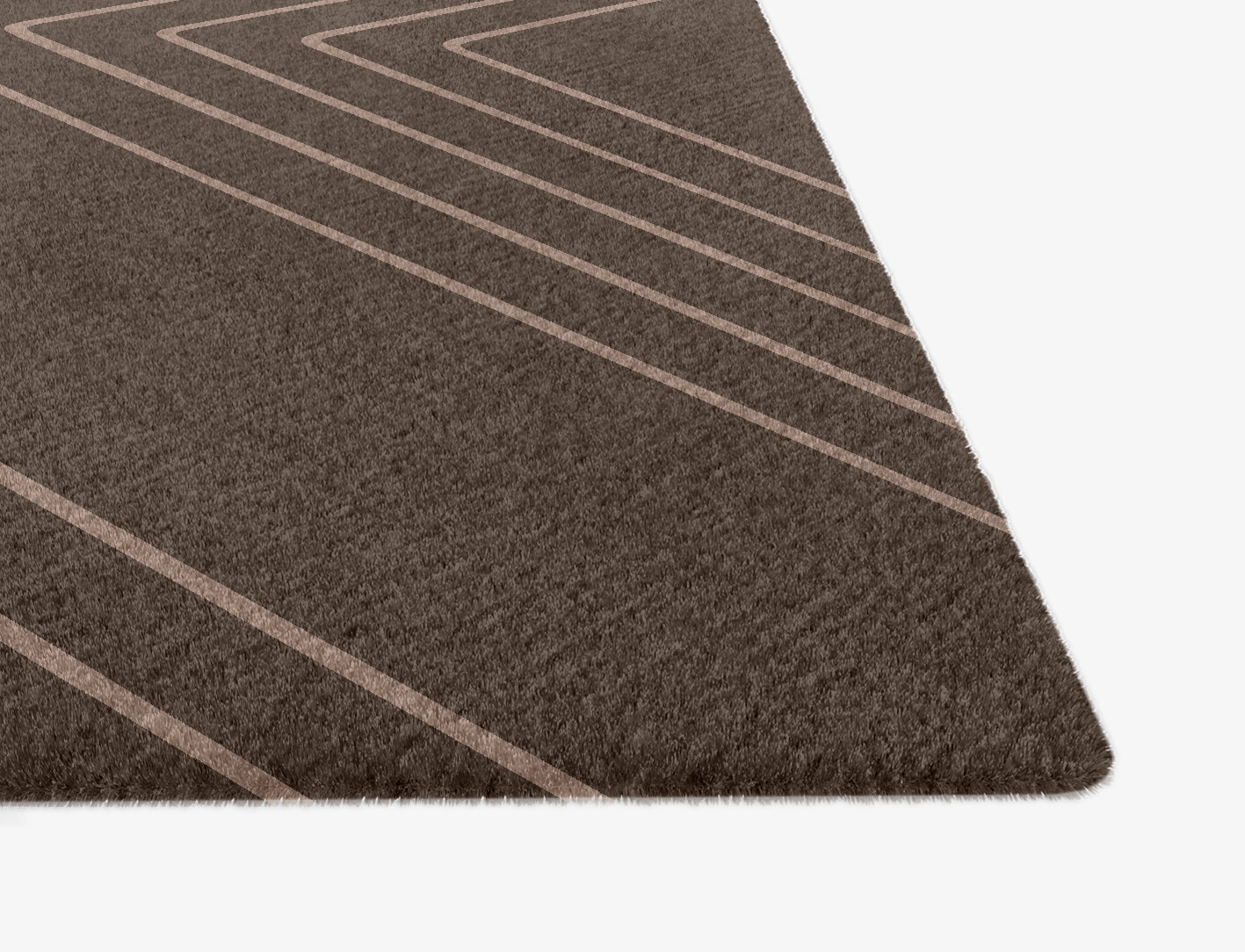 Groove Minimalist Ogee Hand Knotted Tibetan Wool Custom Rug by Rug Artisan