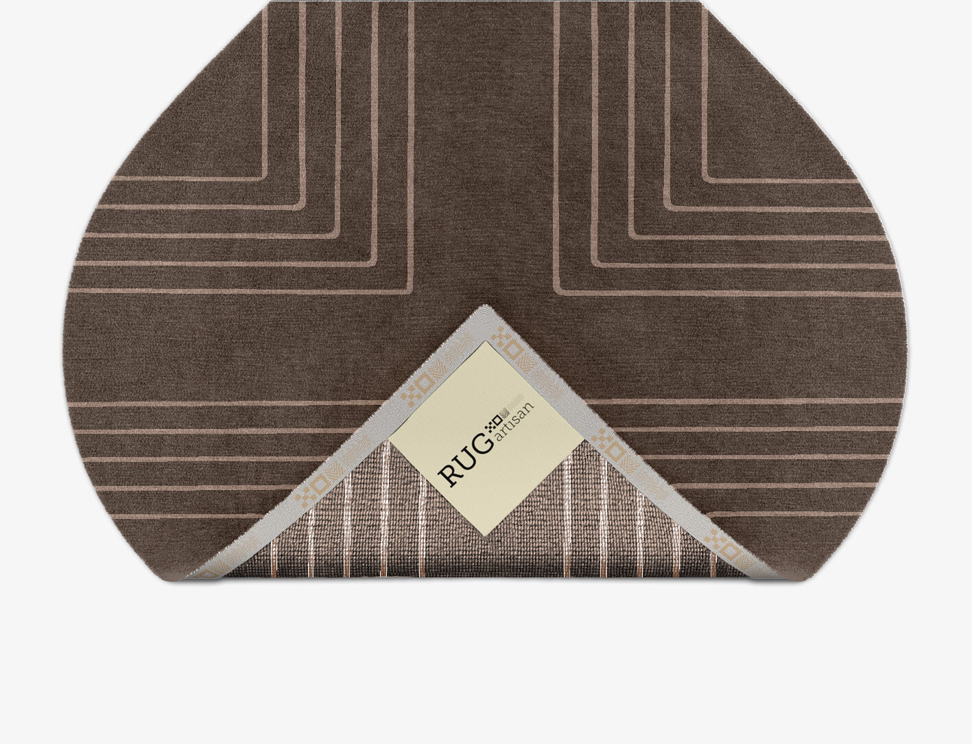 Groove Minimalist Ogee Hand Knotted Tibetan Wool Custom Rug by Rug Artisan