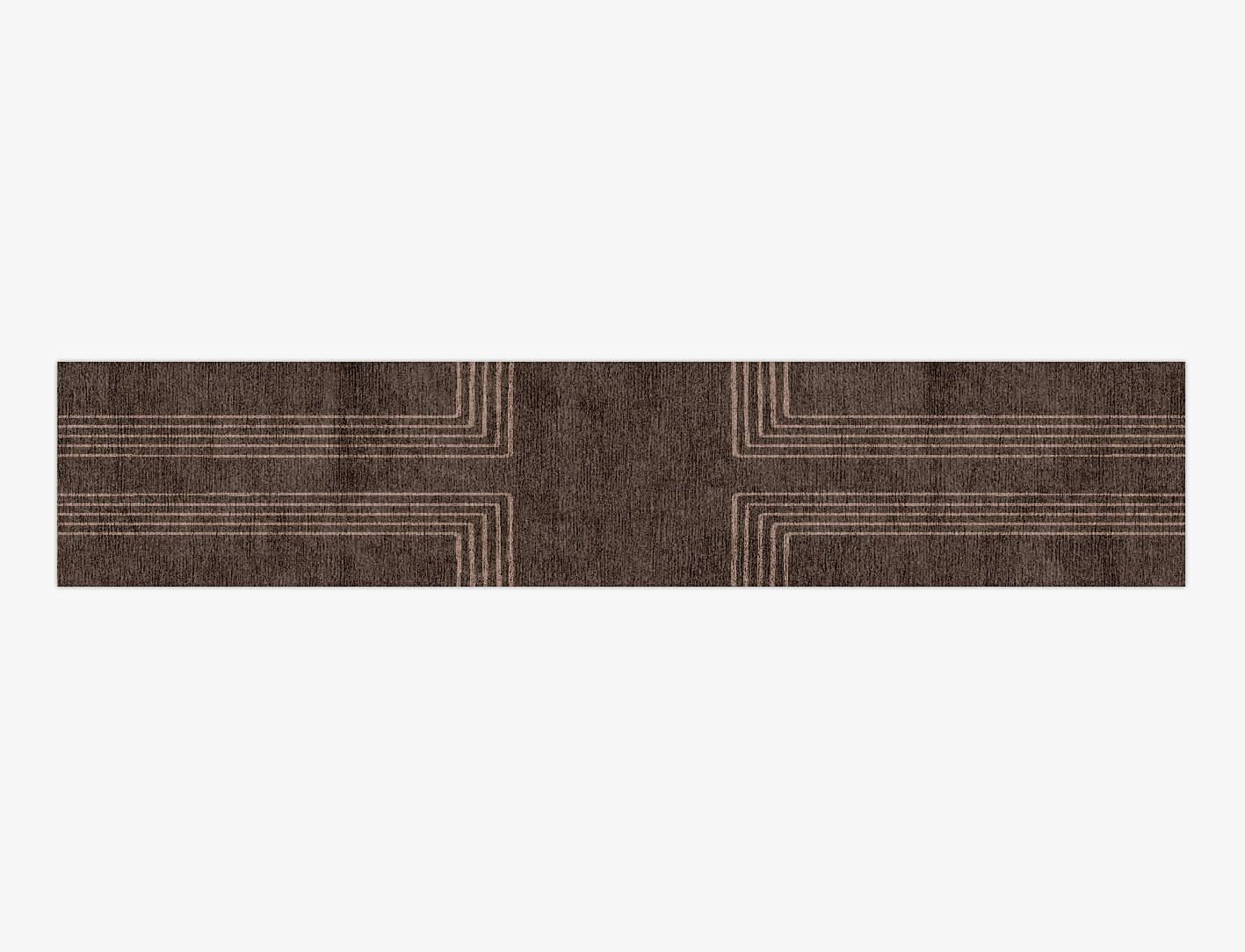Groove Minimalist Runner Hand Knotted Bamboo Silk Custom Rug by Rug Artisan