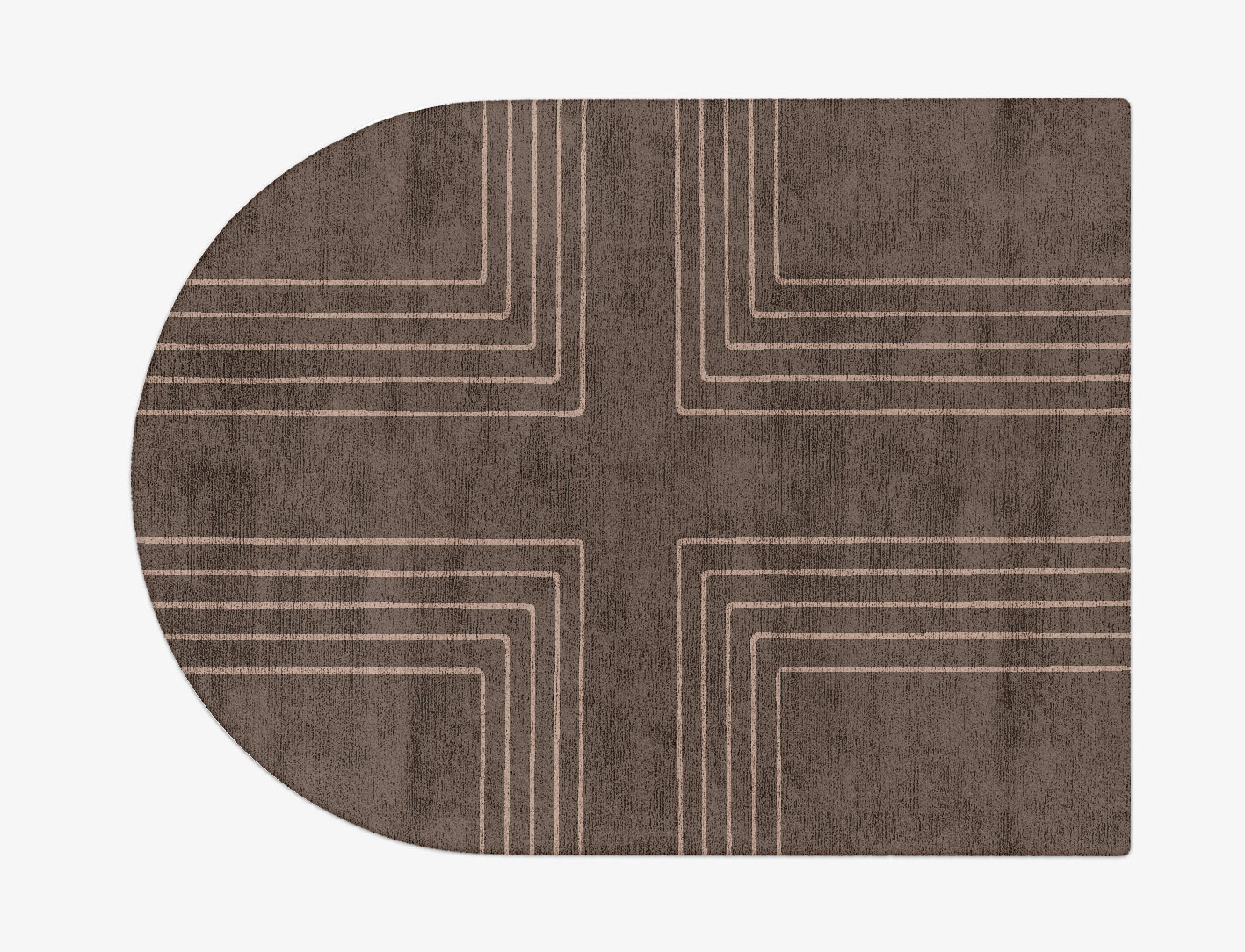 Groove Minimalist Arch Hand Tufted Bamboo Silk Custom Rug by Rug Artisan