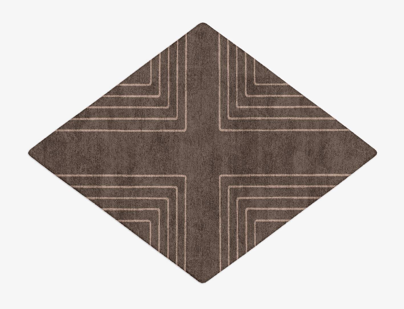 Groove Minimalist Diamond Hand Tufted Bamboo Silk Custom Rug by Rug Artisan