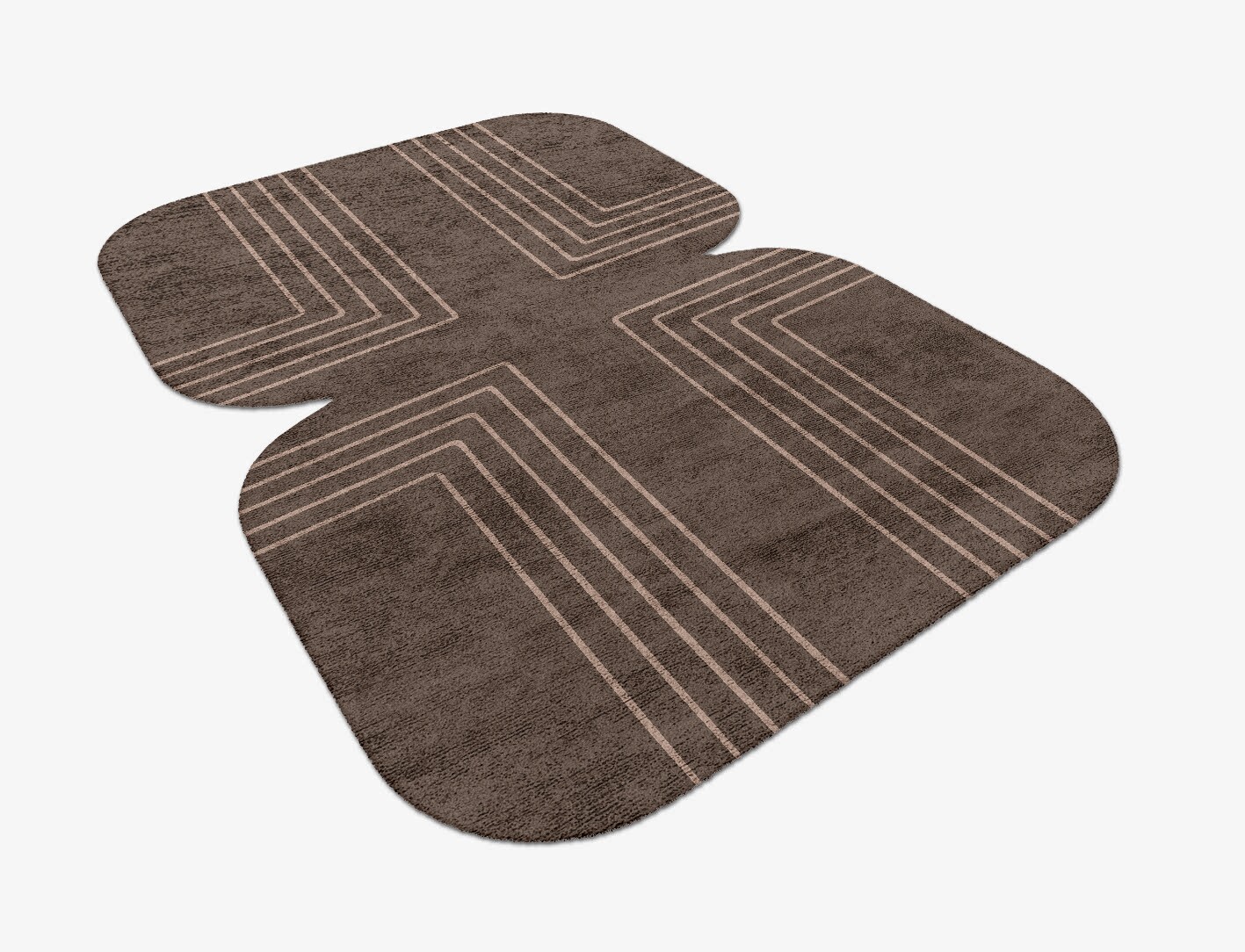 Groove Minimalist Eight Hand Tufted Bamboo Silk Custom Rug by Rug Artisan