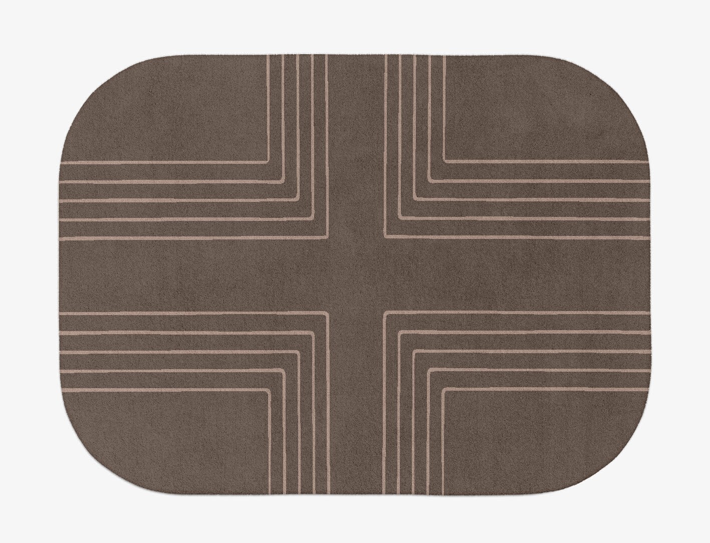 Groove Minimalist Oblong Hand Tufted Pure Wool Custom Rug by Rug Artisan