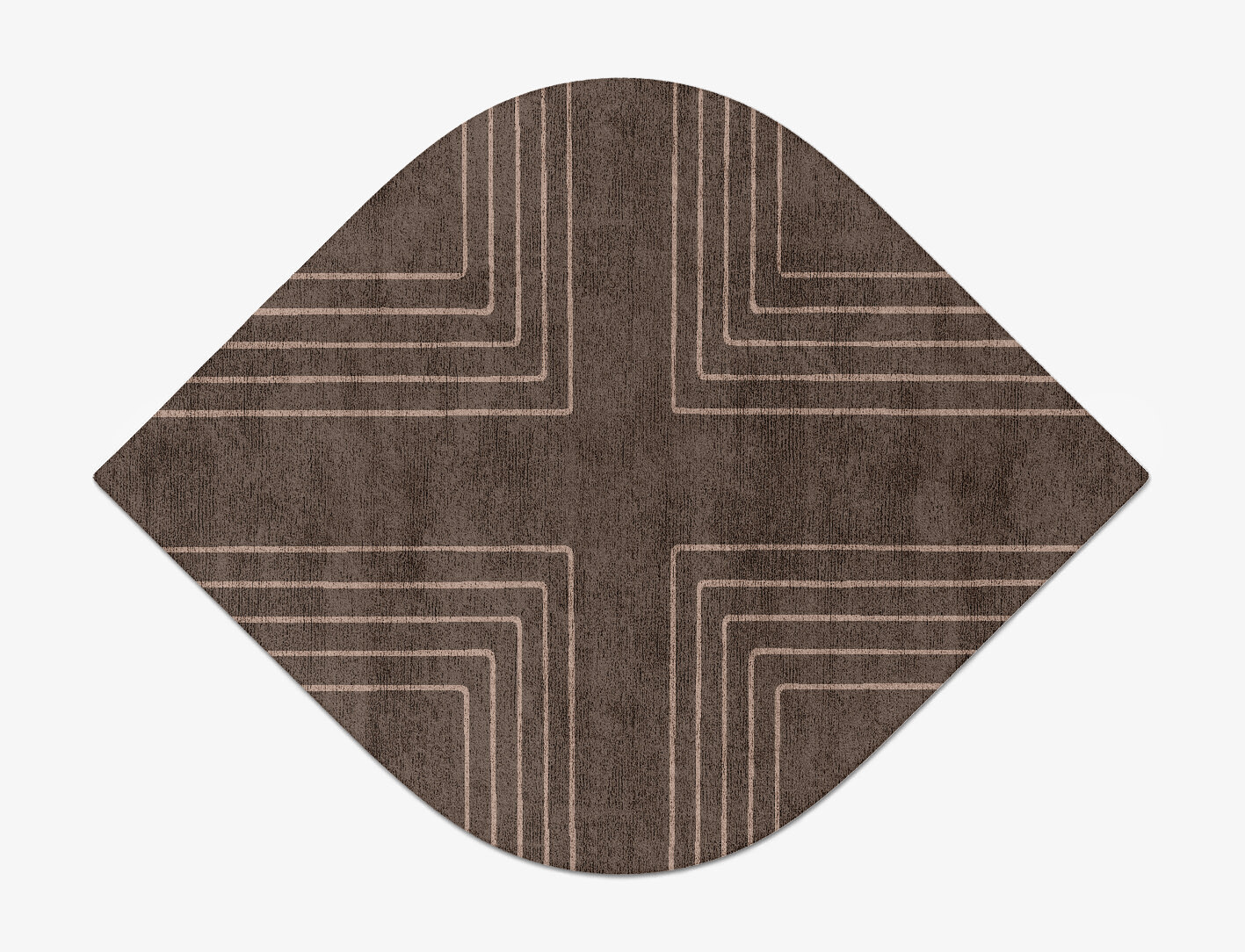 Groove Minimalist Ogee Hand Tufted Bamboo Silk Custom Rug by Rug Artisan