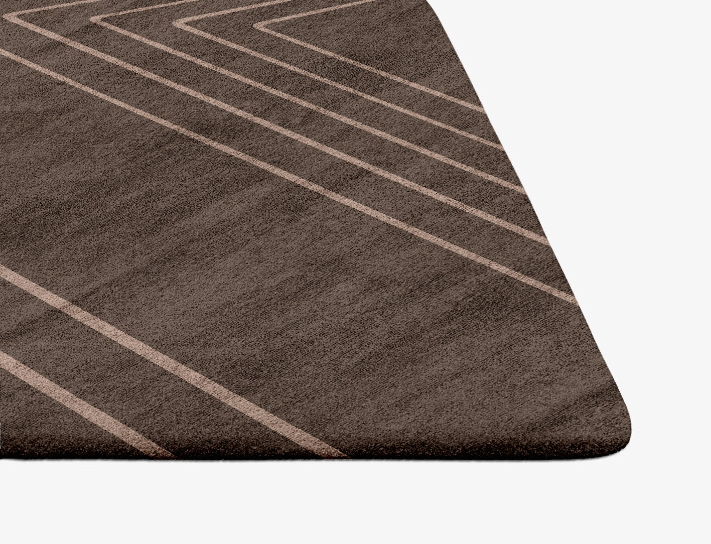 Groove Minimalist Ogee Hand Tufted Bamboo Silk Custom Rug by Rug Artisan