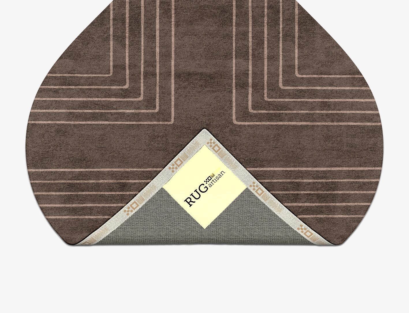 Groove Minimalist Ogee Hand Tufted Bamboo Silk Custom Rug by Rug Artisan