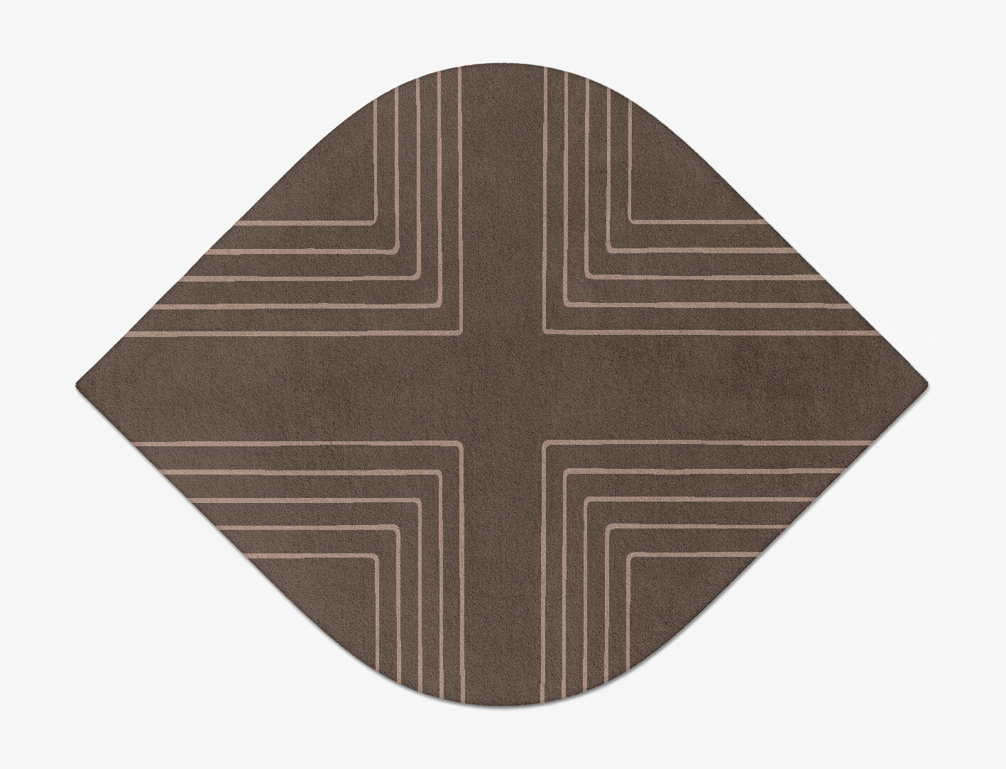 Groove Minimalist Ogee Hand Tufted Pure Wool Custom Rug by Rug Artisan
