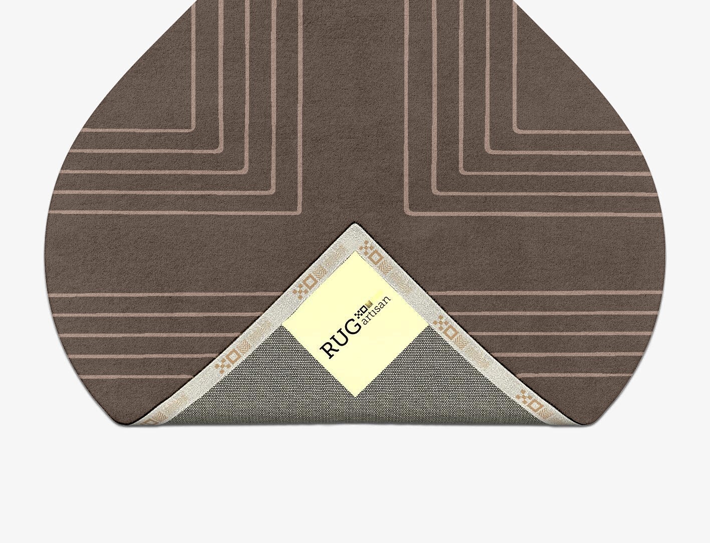 Groove Minimalist Ogee Hand Tufted Pure Wool Custom Rug by Rug Artisan