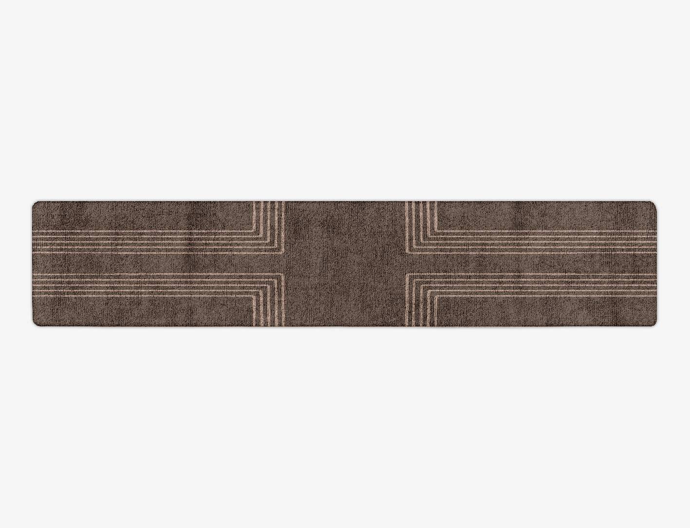 Groove Minimalist Runner Hand Tufted Bamboo Silk Custom Rug by Rug Artisan
