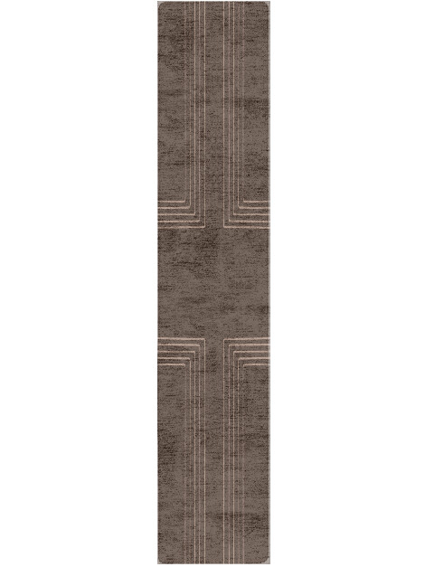 Groove Minimalist Runner Hand Tufted Bamboo Silk Custom Rug by Rug Artisan