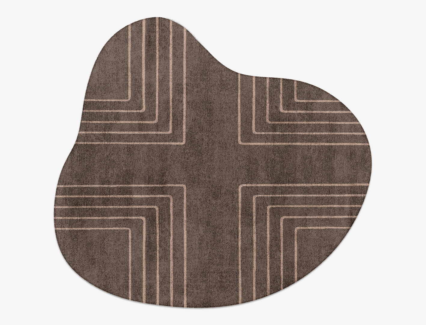 Groove Minimalist Splash Hand Tufted Bamboo Silk Custom Rug by Rug Artisan