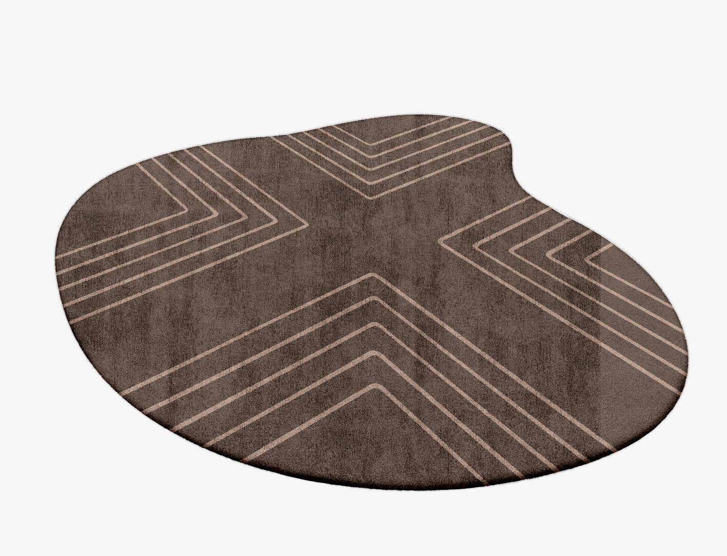 Groove Minimalist Splash Hand Tufted Bamboo Silk Custom Rug by Rug Artisan