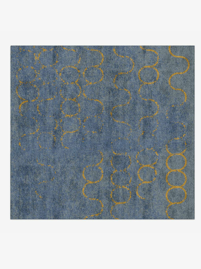 Gull  Square Hand Knotted Bamboo Silk Custom Rug by Rug Artisan